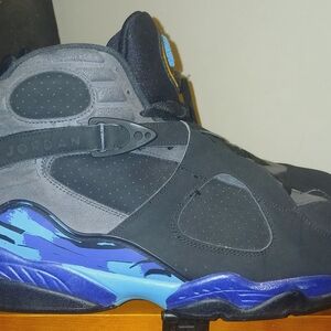 Jordan Athletic Shoes Black and Blue